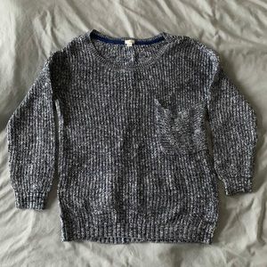GARAGE Blue Knit Oversized Sweater
